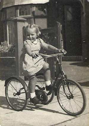 Janet riding a bike